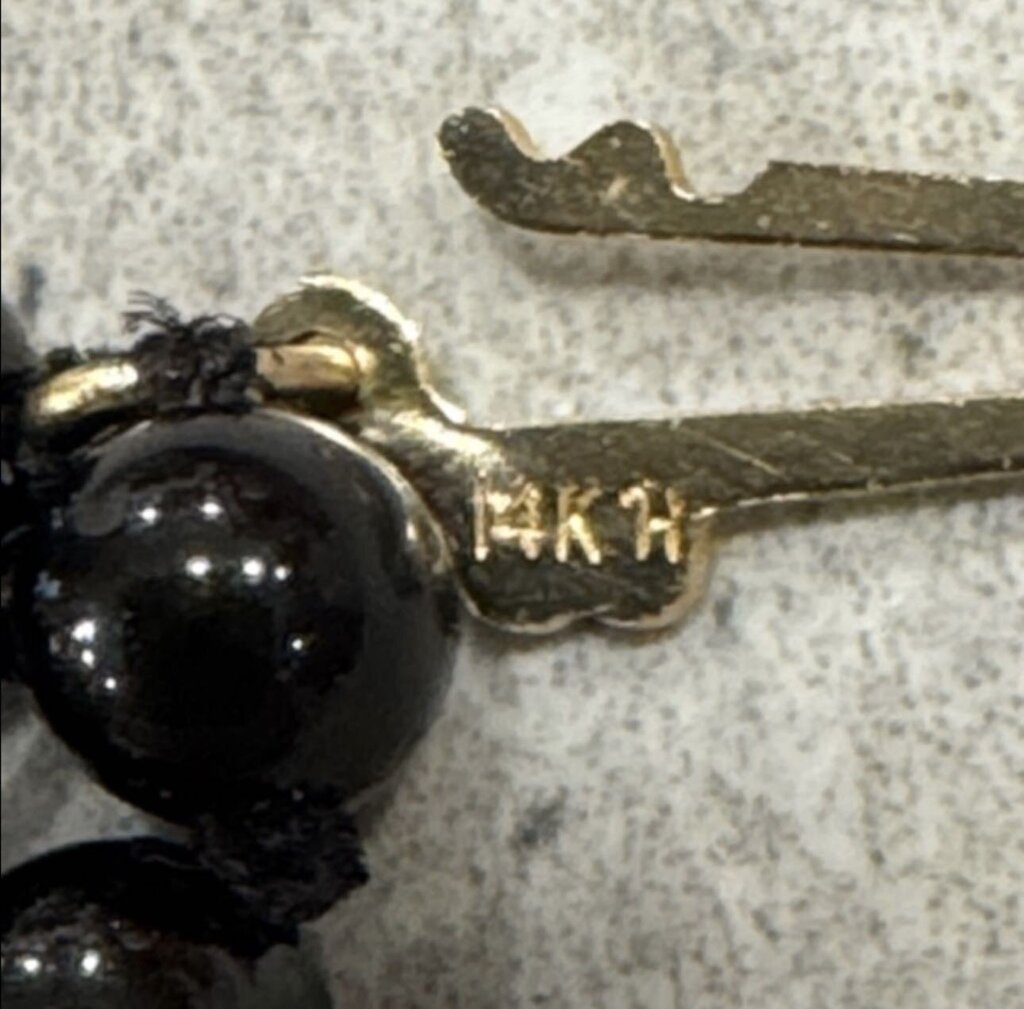 14K Gold Fresh Water Pearl Black Onyx Set