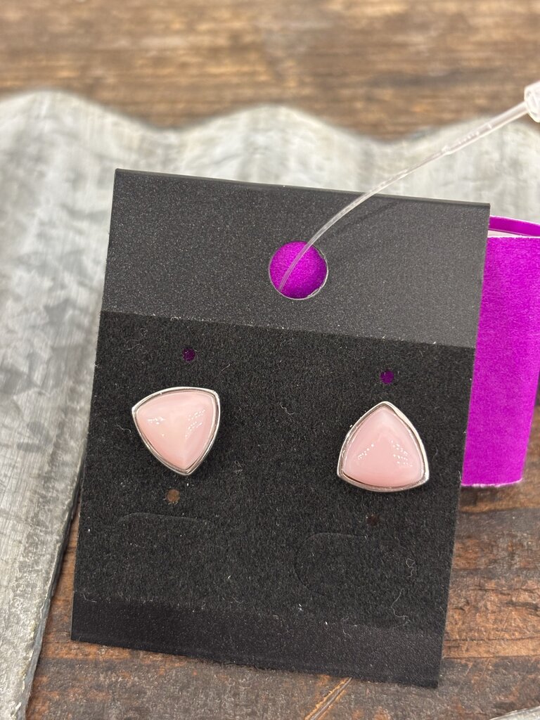 Minimalist Geometric Resin & Stone Earrings