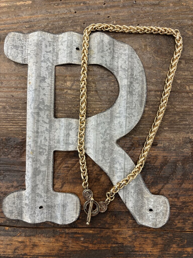 My Saint My Hero Thick Chain Toggle Closure Necklace