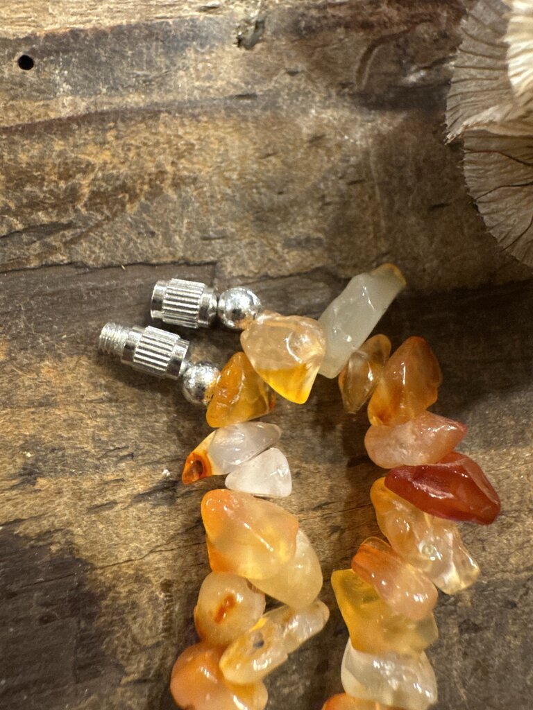 Vintage Carnelian Chip Natural stone Necklace