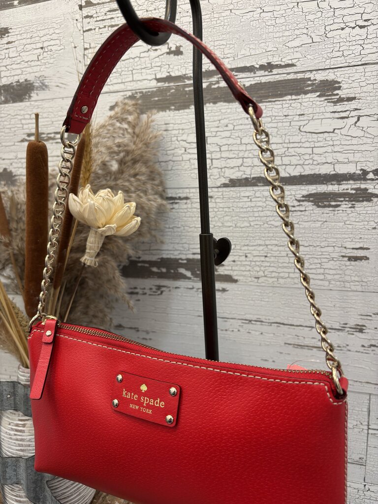 Kate Spade Wellesley Byrd Red Chain Shoulder Bag