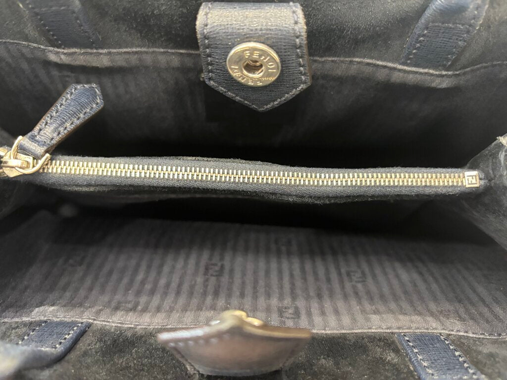 Fendi 2Jours Petite COA Navy Medium Crossbody