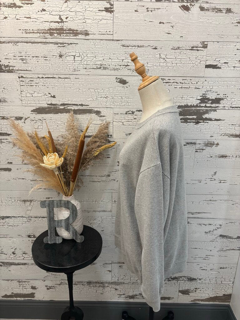 Loveshack Fancy Grey Crew Neck