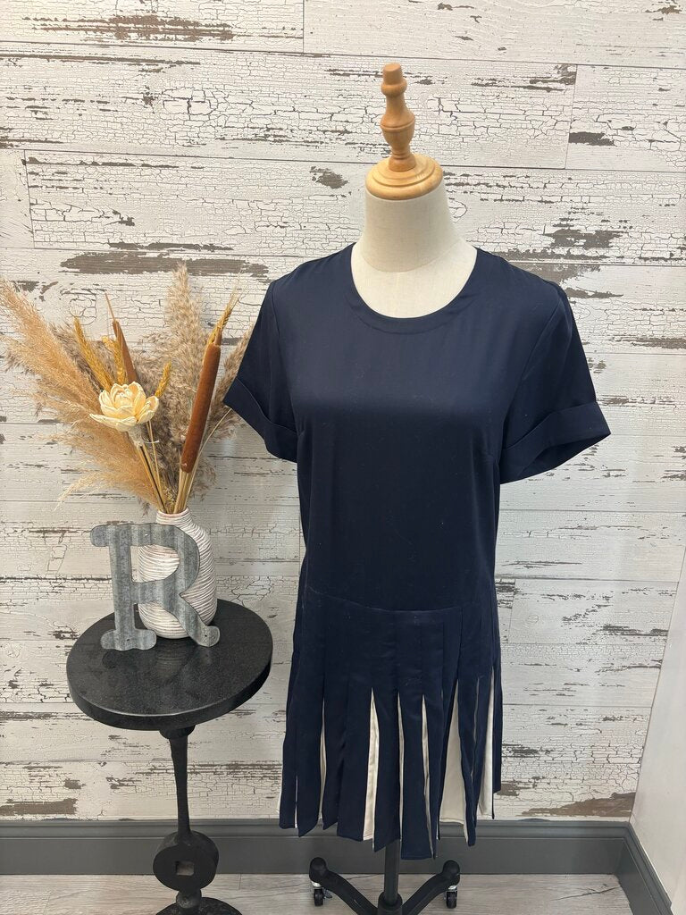 Tuckernuck Navy & White Dress