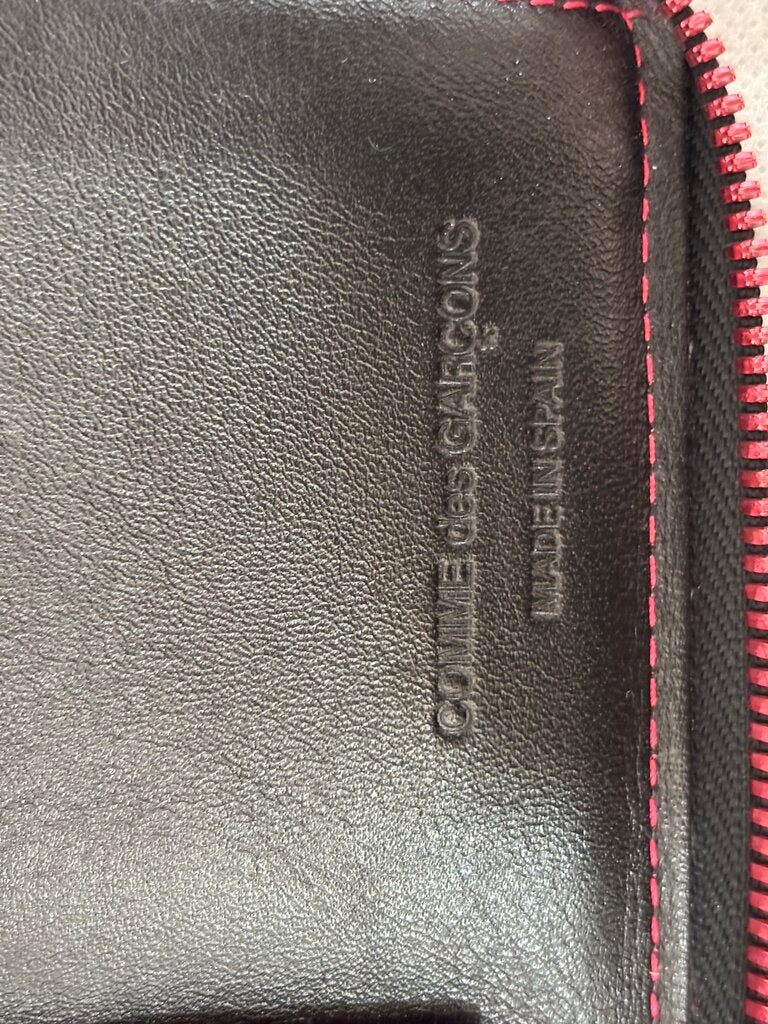 Comme Des Garcons Leather Zip Around Wallet