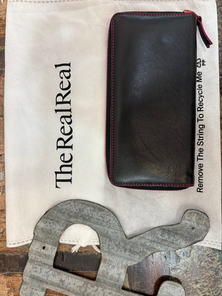 Comme Des Garcons Leather Zip Around Wallet