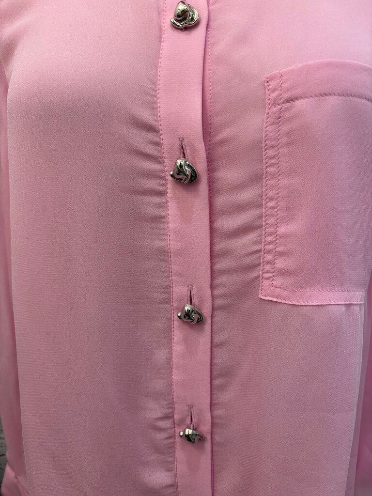 AS by DF NWT Pink Button Up Blouse