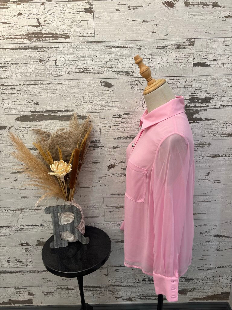 AS by DF NWT Pink Button Up Blouse
