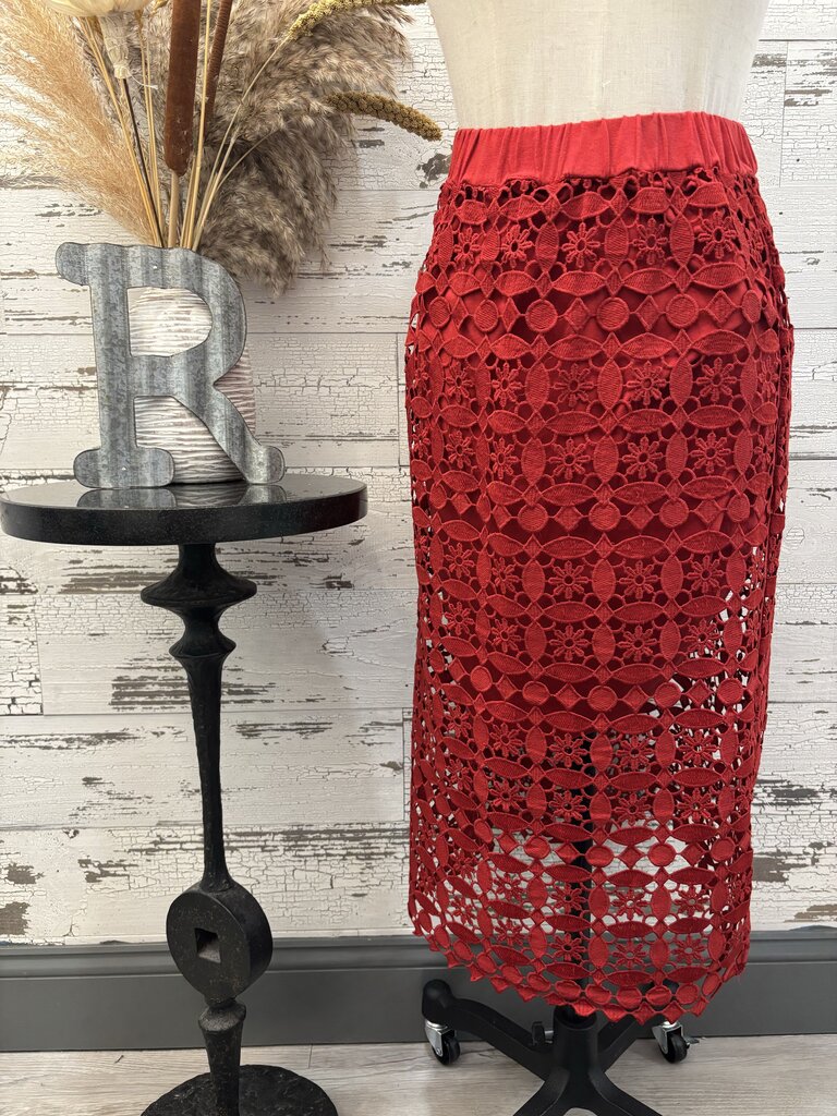 Anthropology NWT Red Skirt