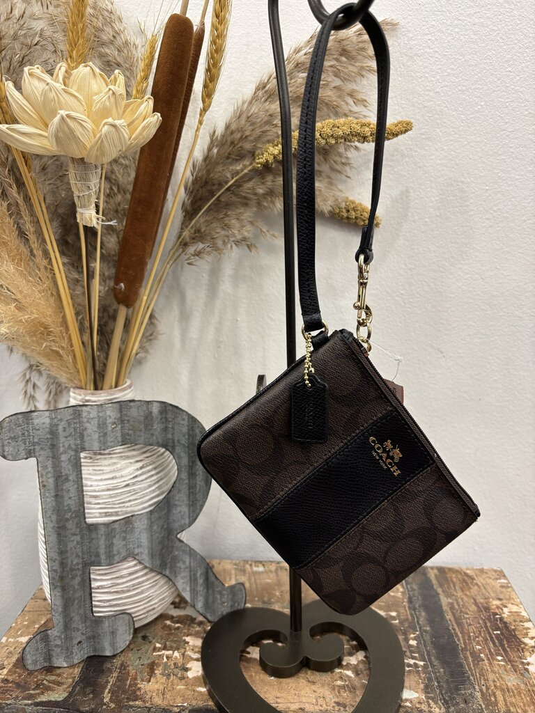 Coach Signature Zip Wristlet