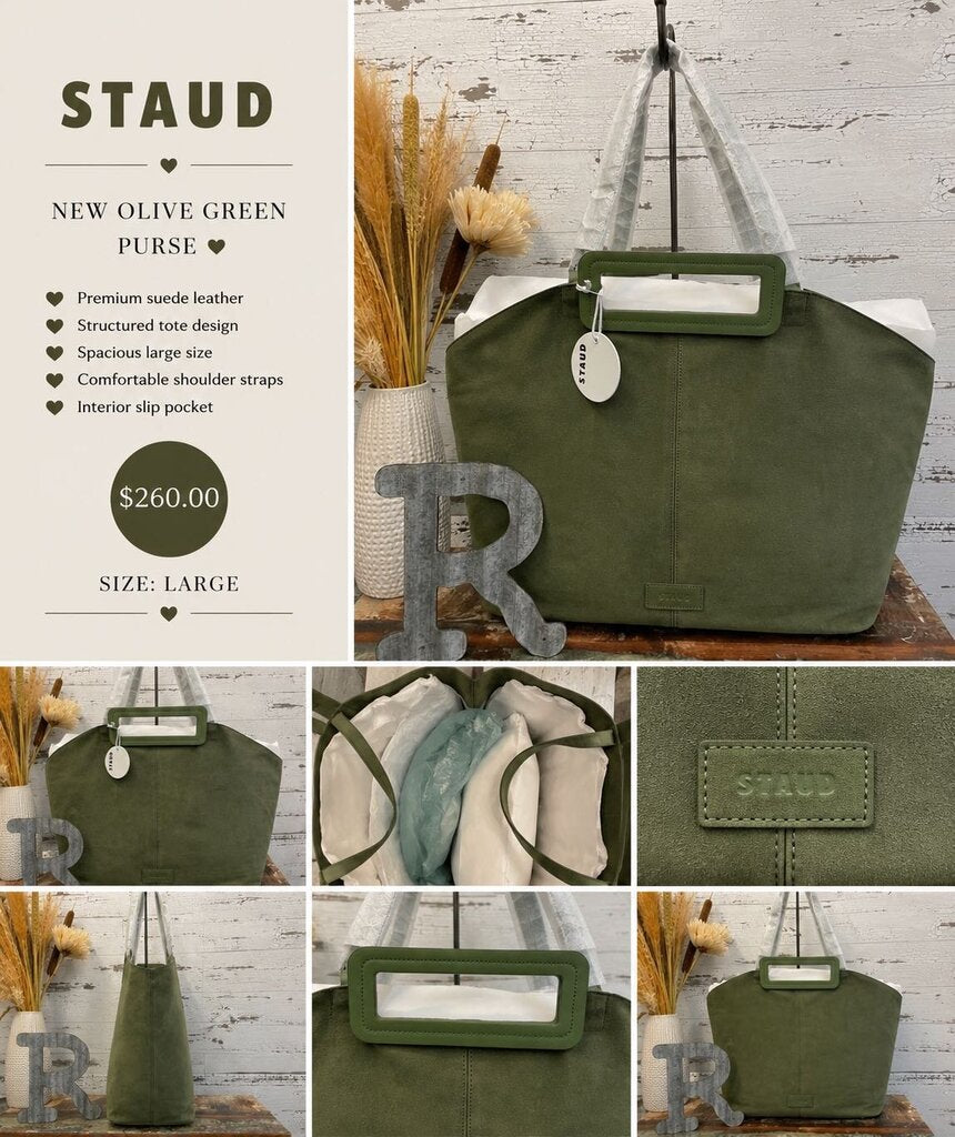 Staud NWT Green Purse Size: Large