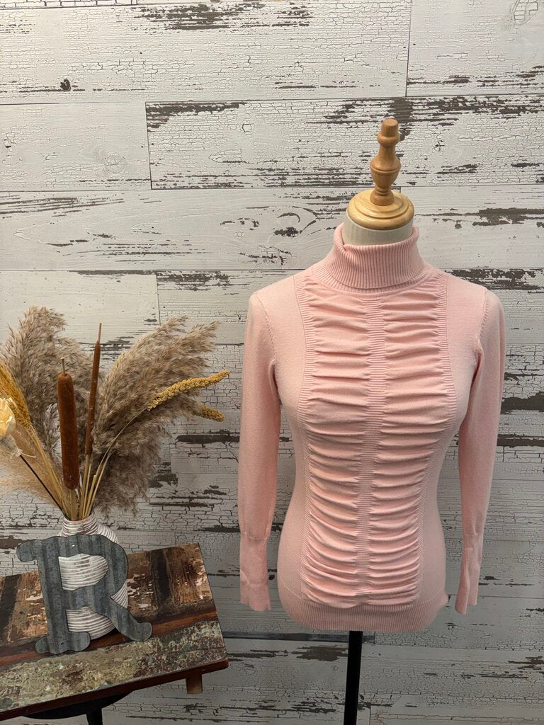Cache Cowl Neck Light Pink Long Sleeve