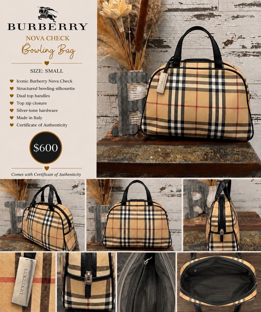 Burberry COA Bowling Bag Nova Check