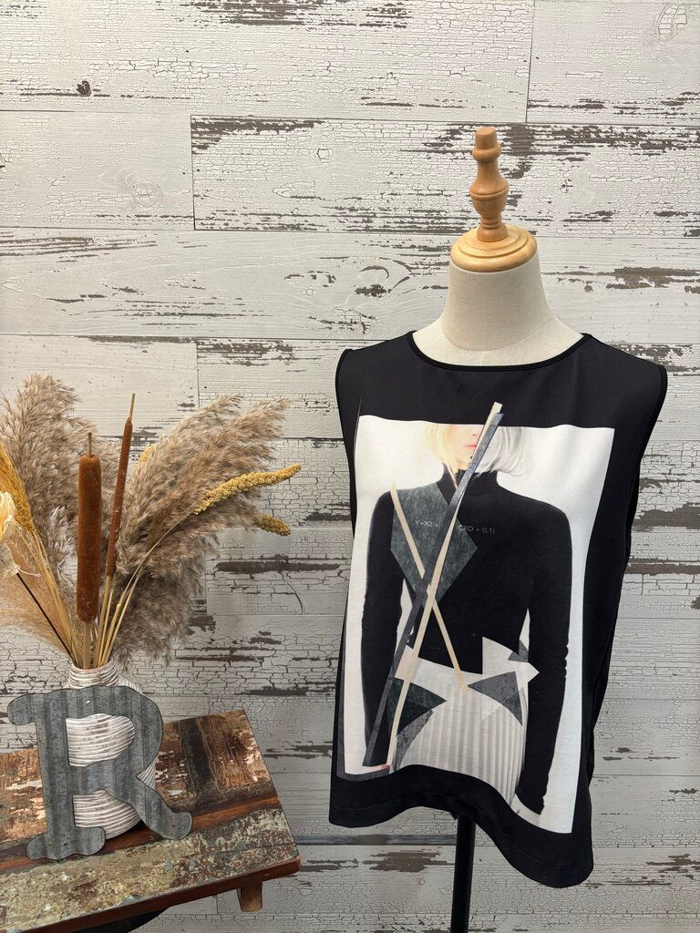 Zara Cut Off Graphic Top
