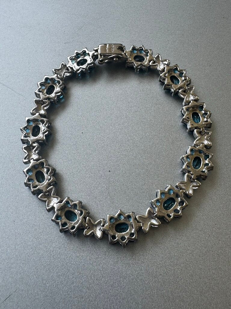 Sterling Silver & Blue Topaz Bracelet