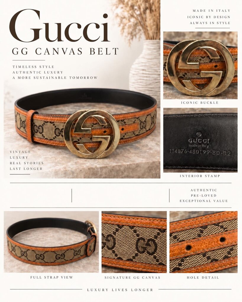 Gucci Interlocking G Belt Authentic