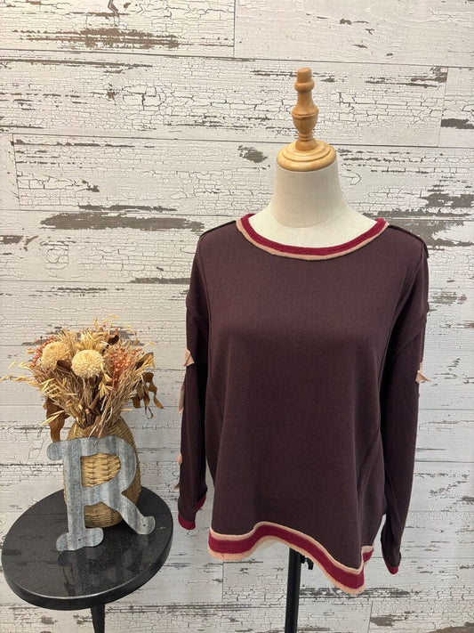 Urban Daizy Faw seam star knit top