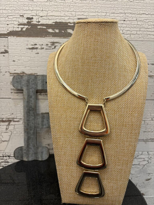 WHBM gold Tiered collar necklace