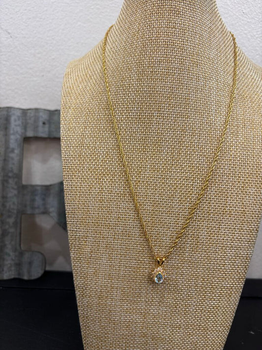 Blue Topaz & Crystal