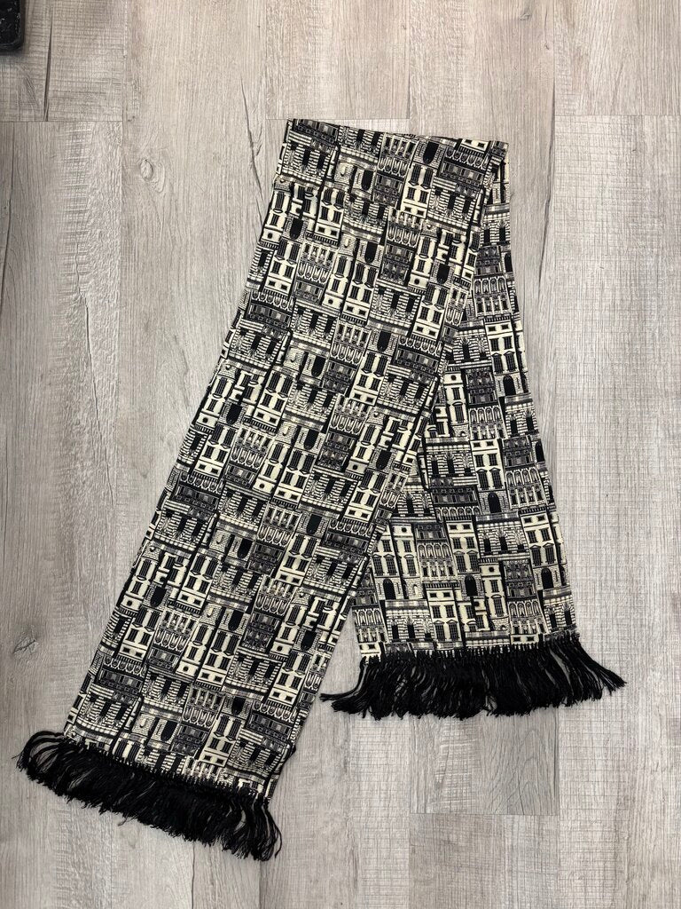 Casca Scarf Architectural Print 100 silk