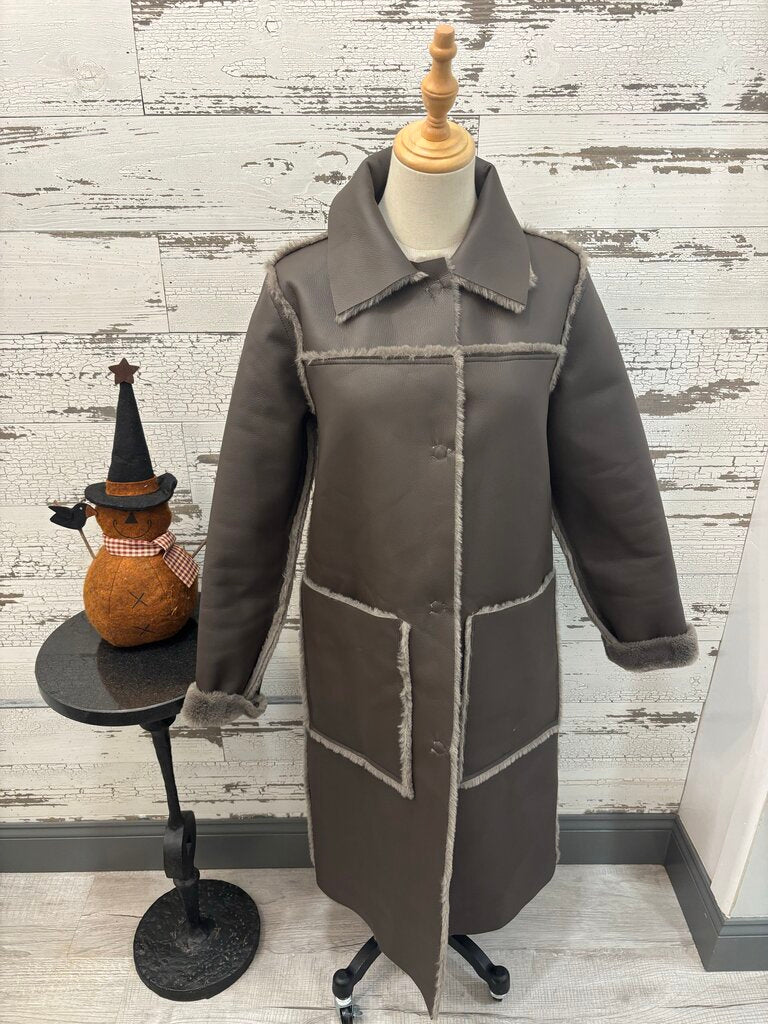 Anthropologie Reversible Kerry Faux coat