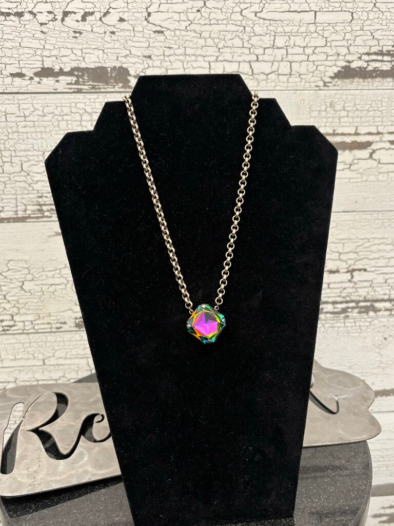 Sabika Iridescent Crystal Necklace